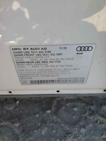 2021 AUDI E-TRON PRE WA1AAAGE2MB013264