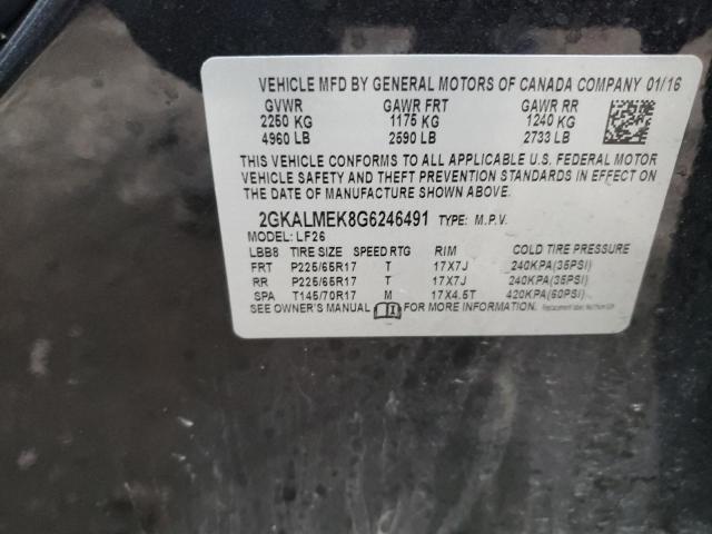 2016 GMC TERRAIN 2GKALMEK8G6246491