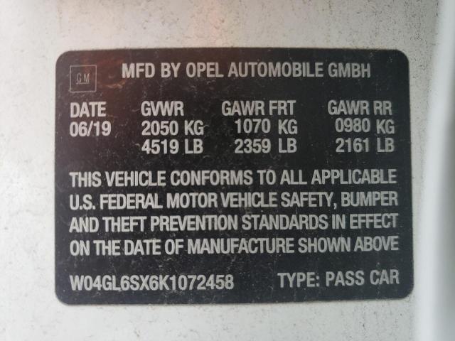 2019 BUICK REGAL PREF - W04GL6SX6K1072458