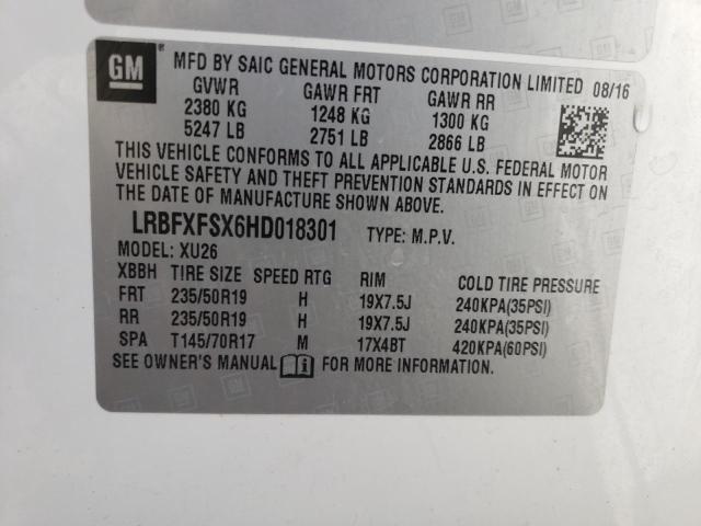 2017 BUICK ENVISION P - LRBFXFSX6HD018301