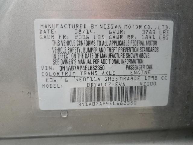 3N1AB7AP4EL682350 Nissan SENTRA S