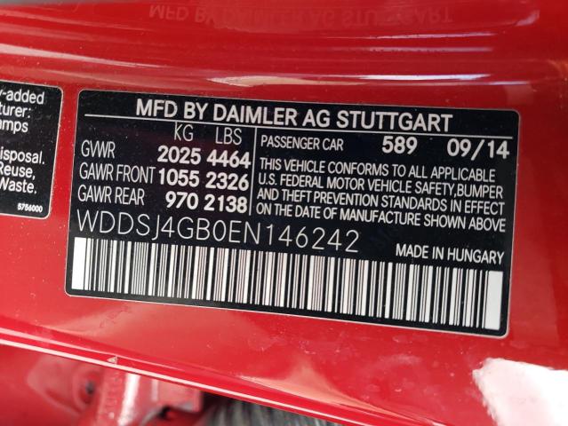 WDDSJ4GB0EN146242 Mercedes-Benz CLA 250 4MATIC