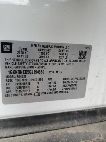 1GKKRNED5GJ194850 GMC ACADIA SLE