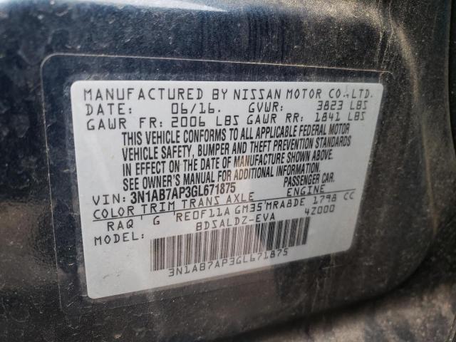 3N1AB7AP3GL671875 Nissan SENTRA S