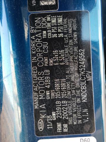 KNDCB3LC7K5249562 KIA NIRO FE
