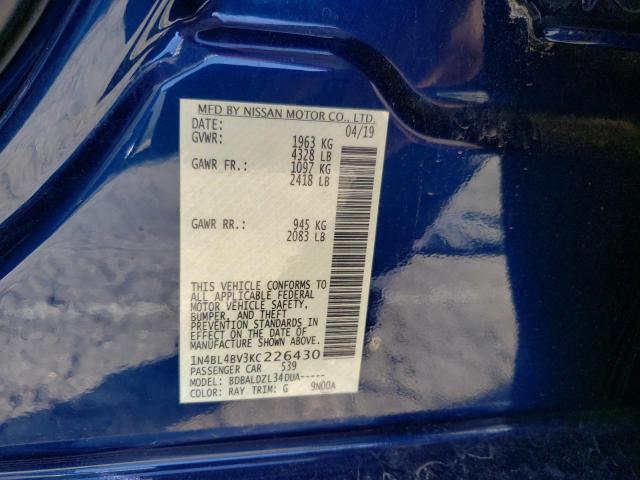 1N4BL4BV3KC226430 Nissan ALTIMA S
