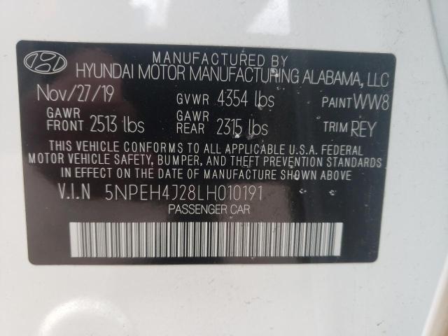 2020 HYUNDAI SONATA LIM - 5NPEH4J28LH010191