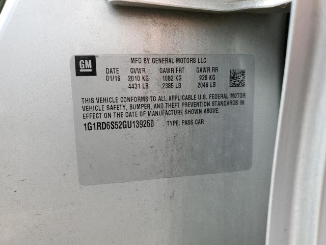 2016 CHEVROLET VOLT LTZ - 1G1RD6S52GU139260