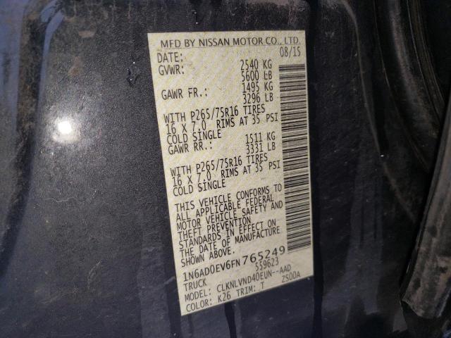 1N6AD0EV6FN765249 Nissan FRONTIER S