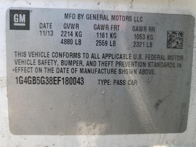 1G4GB5G38EF180043 Buick Lacrosse