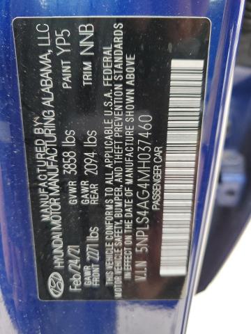2021 HYUNDAI ELANTRA SE - 5NPLS4AG4MH037460