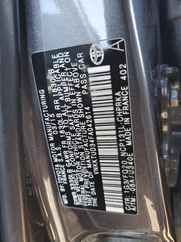 VNKKTUD34FA042614 Toyota Yaris