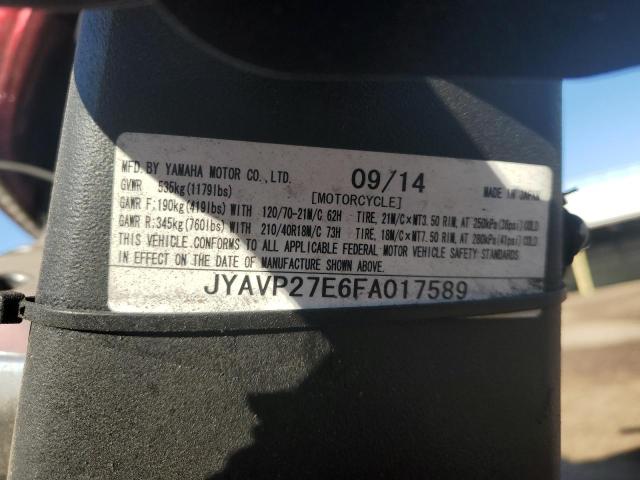 2015 YAMAHA XV1900 CU JYAVP27E6FA017589