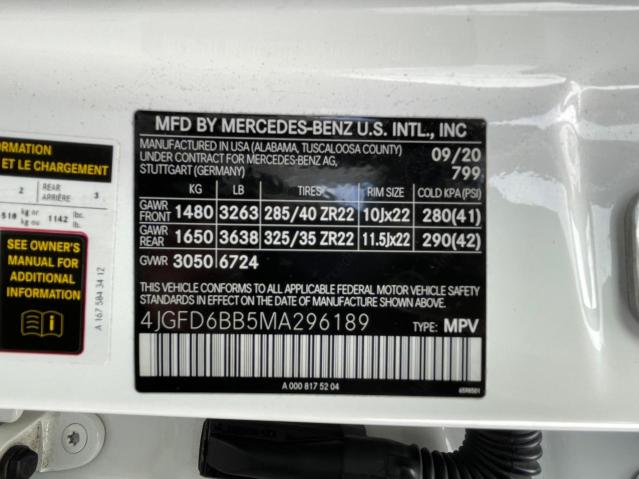 4JGFD6BB5MA296189 Mercedes-Benz Gle Coupe Amg 53 4matic
