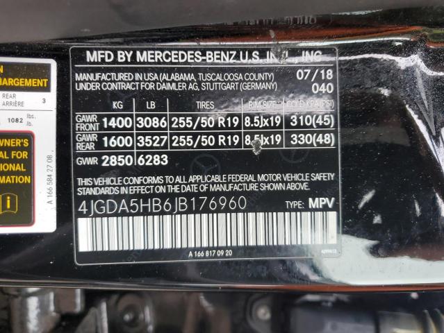 4JGDA5HB6JB176960 Mercedes-Benz Gle 350 4matic