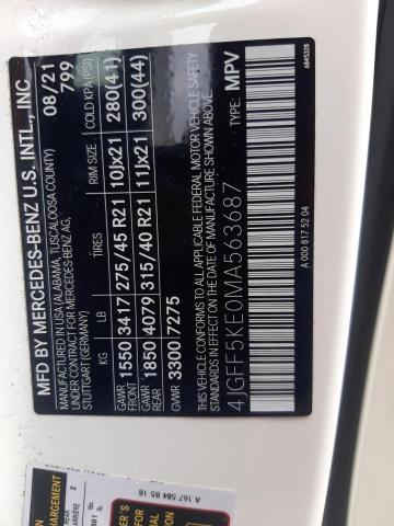 4JGFF5KE0MA563687 Mercedes-Benz Gls 450 4matic