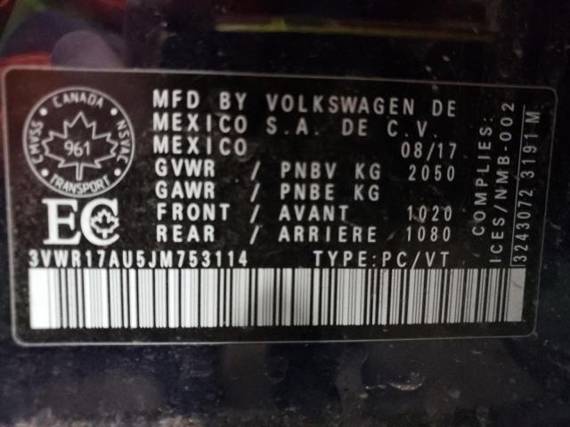 2018 VOLKSWAGEN GOLF SPORT - 3VWR17AU5JM753114