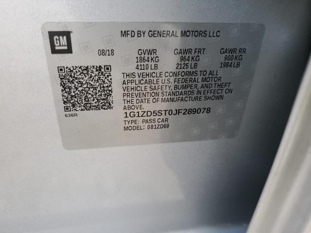 2018 CHEVROLET MALIBU LT - 1G1ZD5ST0JF289078