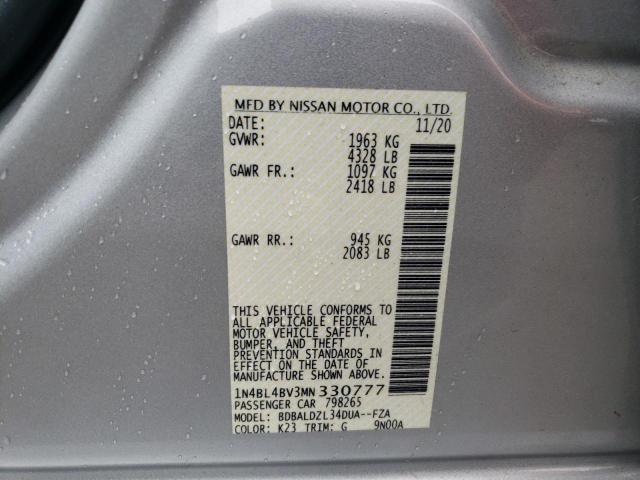 1N4BL4BV3MN330777 Nissan ALTIMA S