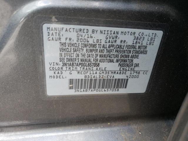 3N1AB7AP0GL657058 Nissan SENTRA S