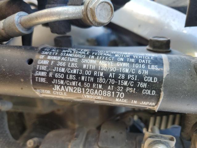2016 KAWASAKI VN900 B - JKAVN2B12GA088170
