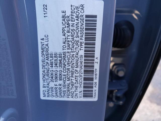 1HGCV3F27NA046159 Honda Accord HYB 13