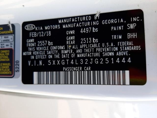 5XXGT4L32JG251444 KIA Optima Lx