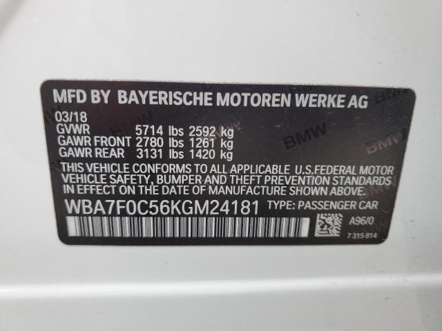 2019 BMW 750 I - WBA7F0C56KGM24181