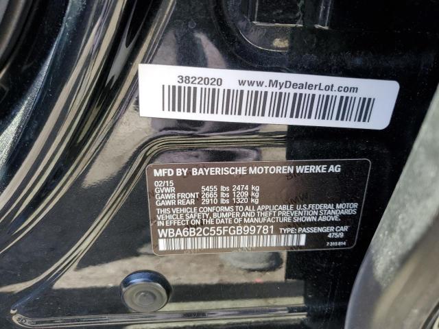 2015 BMW 650 I GRAN - WBA6B2C55FGB99781