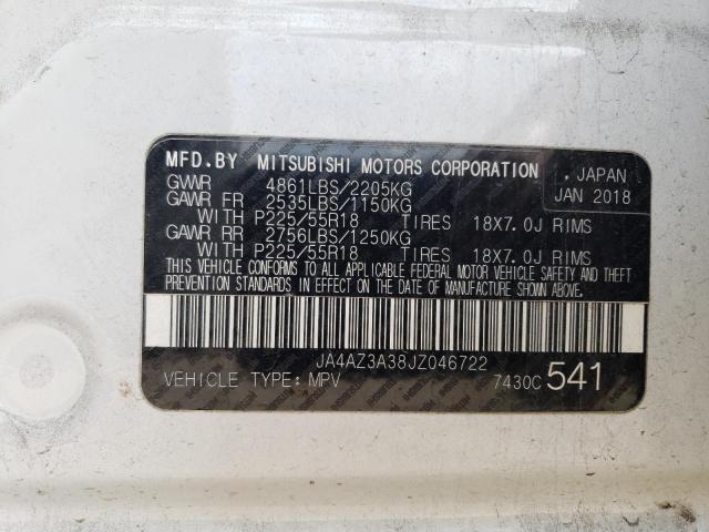 JA4AZ3A38JZ046722 Mitsubishi Outlander Se