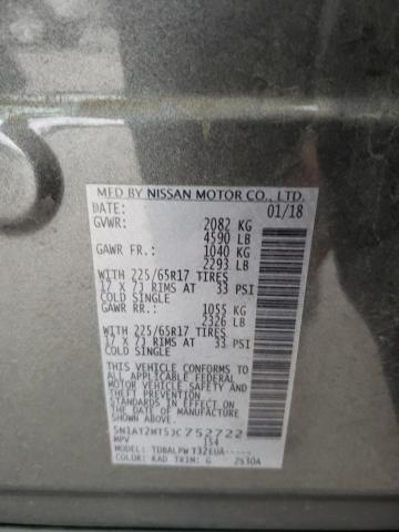 5N1AT2MT5JC752722 Nissan ROGUE S