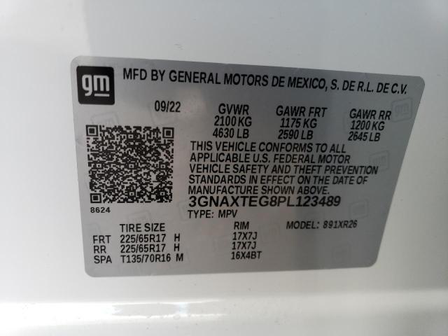 2023 CHEVROLET EQUINOX LT - 3GNAXTEG8PL123489