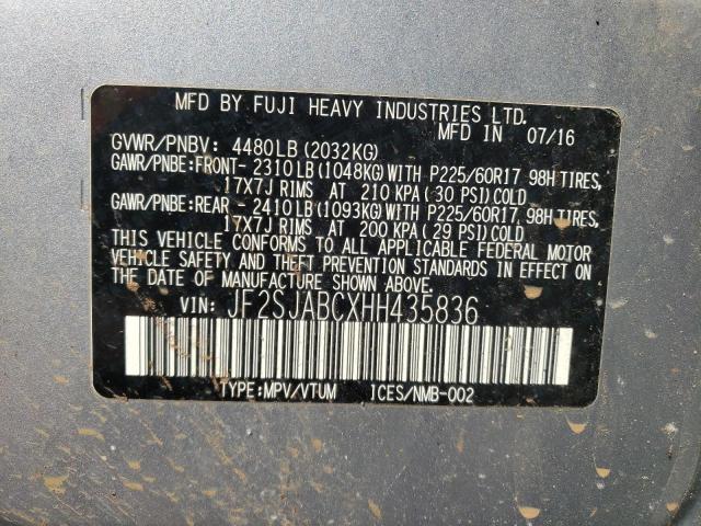 JF2SJABCXHH435836 Subaru Forester 2.5i