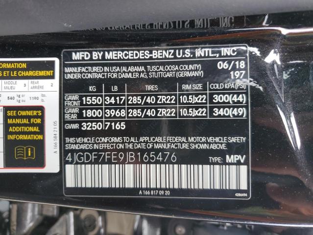 2018 MERCEDES-BENZ GLS 63 AMG - 4JGDF7FE9JB165476