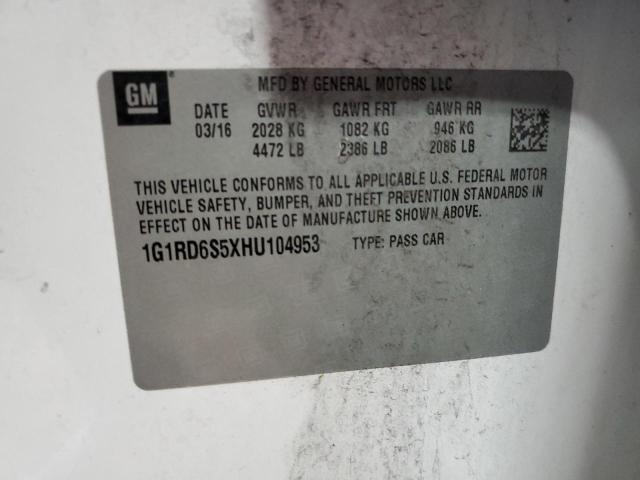 2017 CHEVROLET VOLT PREMI - 1G1RD6S5XHU104953