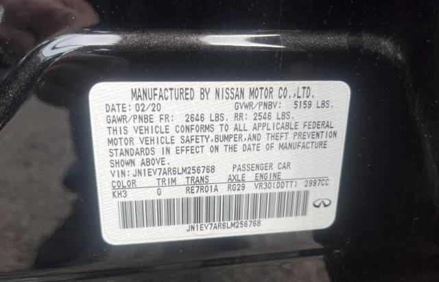2020 INFINITI Q50 PURE - JN1EV7AR6LM256768