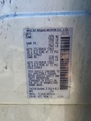 5N1DR3AA6NC230482 Nissan Pathfinder S