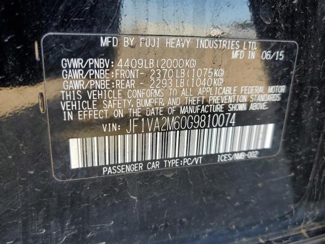 JF1VA2M60G9810074 Subaru Wrx Sti