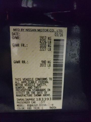 1N4AL3AP4GC183393 Nissan ALTIMA 2.5