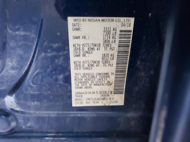 1N6AA1E5XJN530828 Nissan TITAN SV