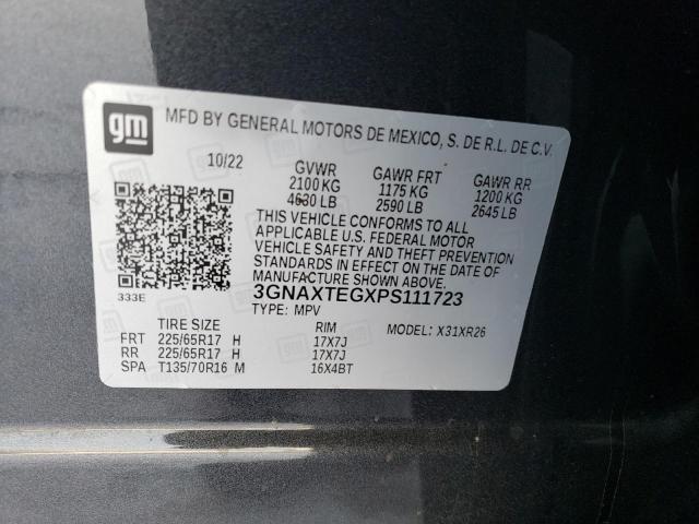 2023 CHEVROLET EQUINOX LT - 3GNAXTEGXPS111723