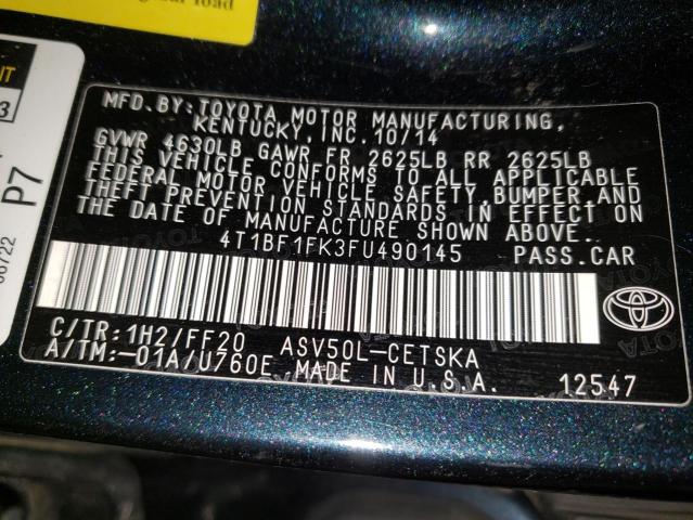 4T1BF1FK3FU490145 Toyota CAMRY LE