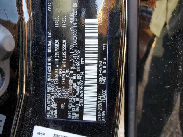 5TDFZRAH7MS083714 Toyota Highlander Platinum
