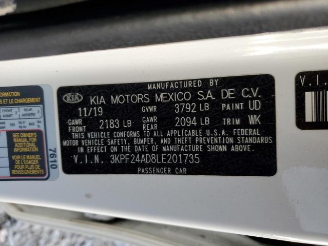 3KPF24AD8LE201735 KIA FORTE FE