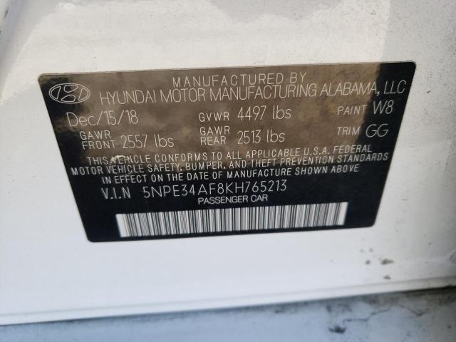 2019 HYUNDAI SONATA LIM - 5NPE34AF8KH765213