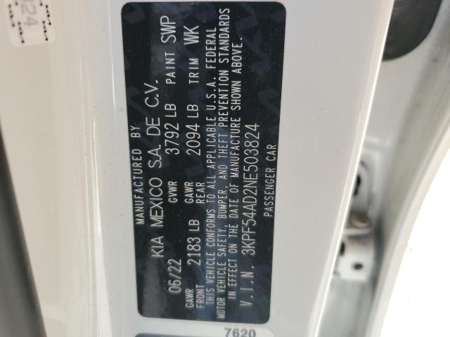 2022 KIA FORTE GT L - 3KPF54AD2NE503824