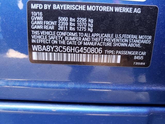 2017 BMW 340 XIGT WBA8Y3C56HG450806
