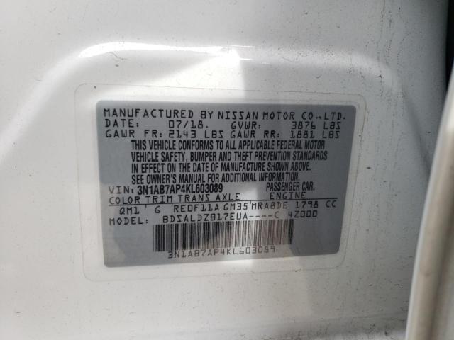 3N1AB7AP4KL603089 Nissan SENTRA S