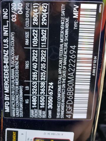 4JGFD6BB0MA222694 Mercedes-Benz Gle Coupe Amg 53 4matic