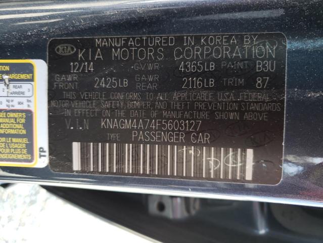 KNAGM4A74F5603127 KIA Optima Lx